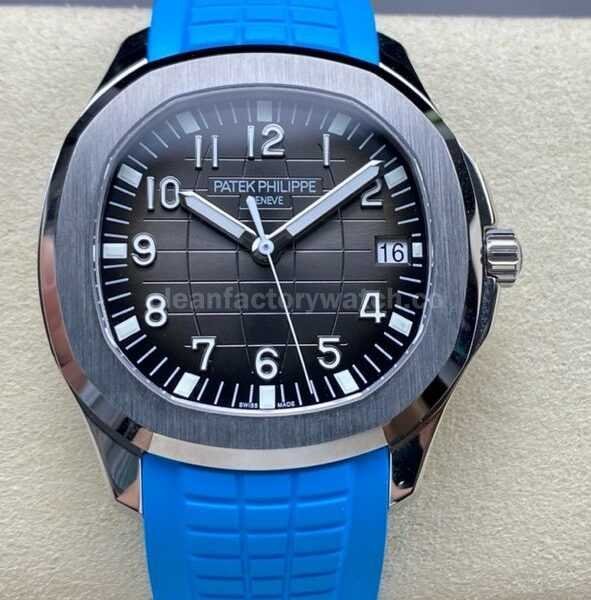 3K Factory Patek Philippe Aquanaut 5167A 40mm Steel Blue Rubber Strap Arabic Numerals Black Dial