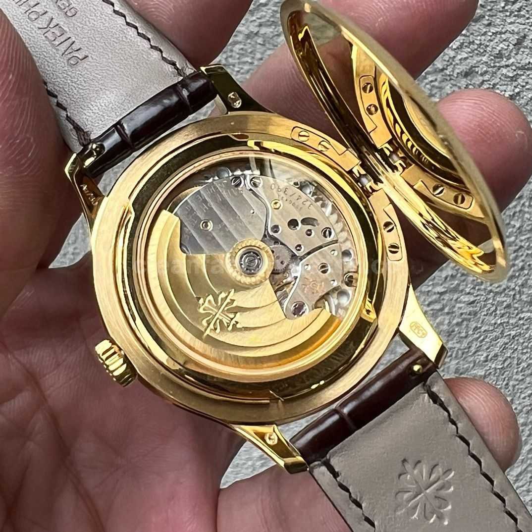3K Factory Patek Philippe Calatrava 5227R 001 39mm Rose Gold Leather Strap Champagne Dial (2)