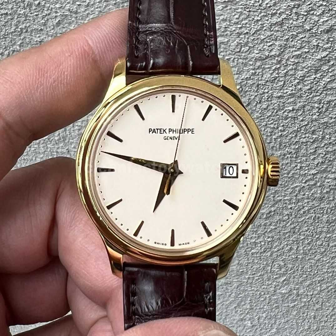 3K Factory Patek Philippe Calatrava 5227R 001 39mm Rose Gold Leather Strap Champagne Dial (3)
