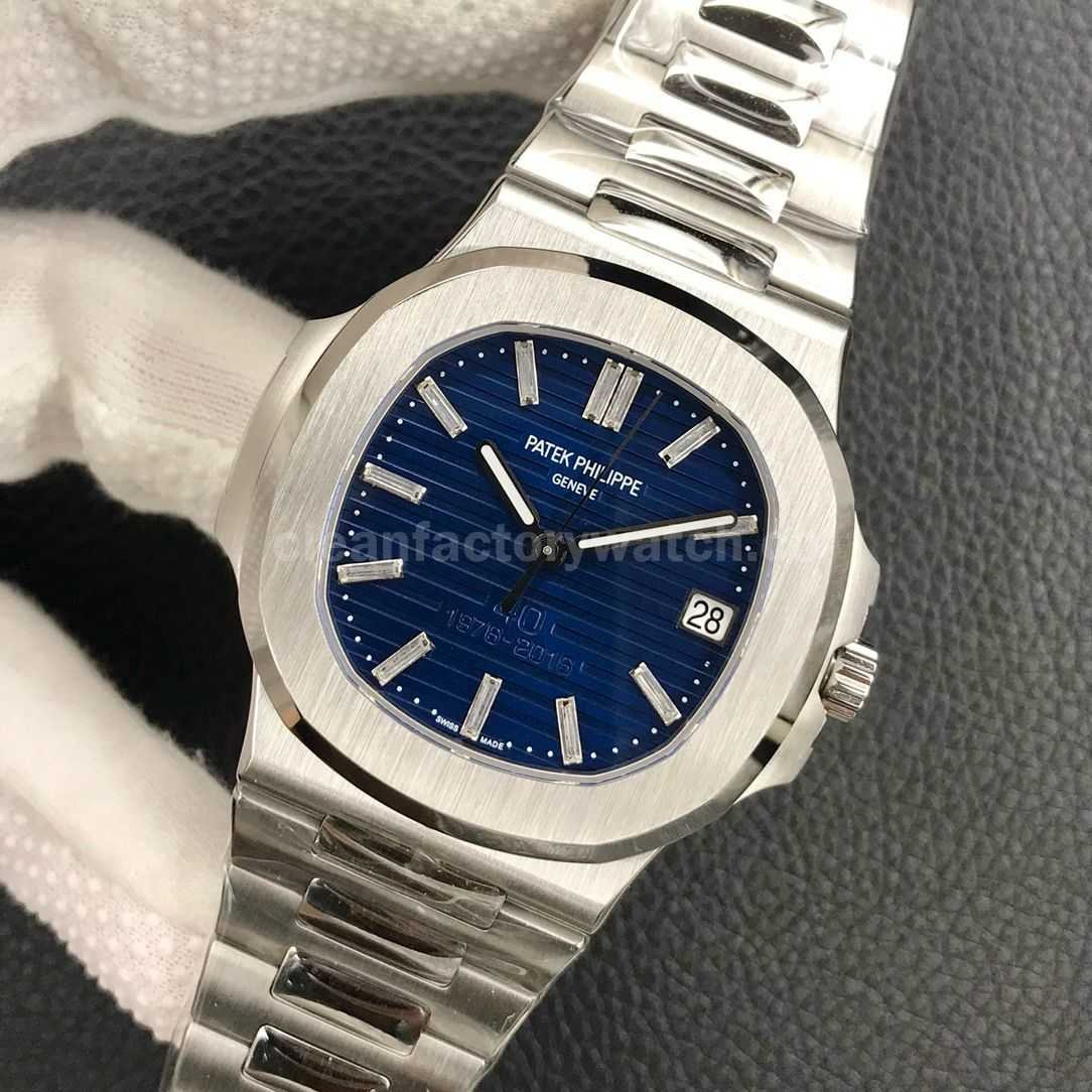 3K Factory Patek Philippe Nautilus 40th Anniversary Nautilus Platinum 40mm 5711 1P Blue Dial (4)