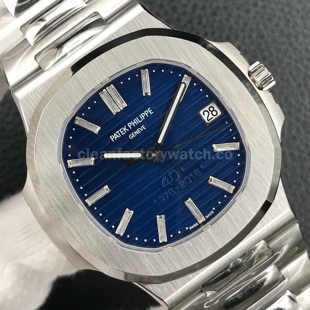 3K Factory Patek Philippe Nautilus 40th Anniversary Nautilus Platinum 40mm 5711 1P Blue Dial (6)