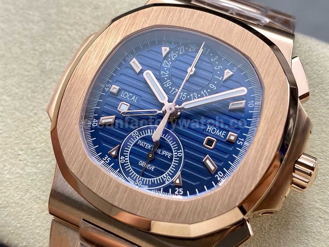 3K Factory Patek Philippe Nautilus 59901R 001 40.5mm Full Rose Gold Blue Dial (9)