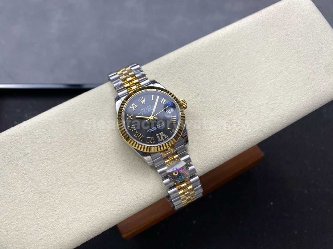 8+ Factory Rolex Counterweight Datejust 278273 0018 31mm Half Yellow Gold Roman Numerals