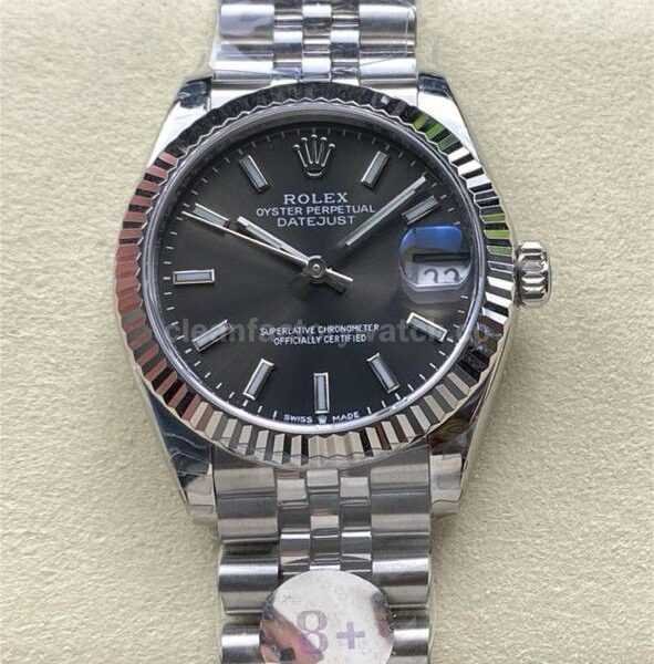 8+ Factory Rolex counterweight Datejust 278274-0016 31mm Full Steel Grey Dial Jubilee