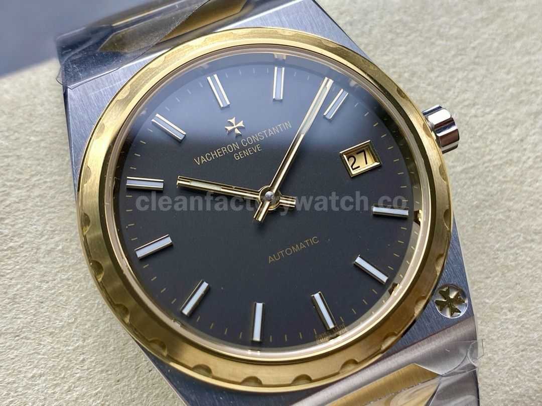 8+ Factory Vacheron Constantin Historiques 222 37mm Half Yellow Gold Grey Dial (1)