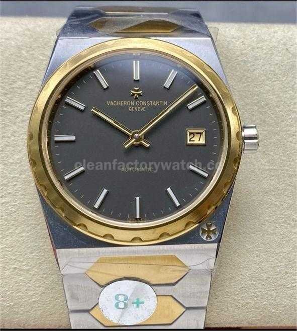 8+ Factory Vacheron Constantin Historiques 222 37mm Half Yellow Gold Grey Dial (3)