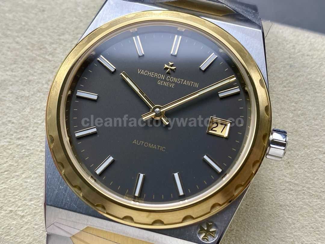 8+ Factory Vacheron Constantin Historiques 222 37mm Half Yellow Gold Grey Dial (5)