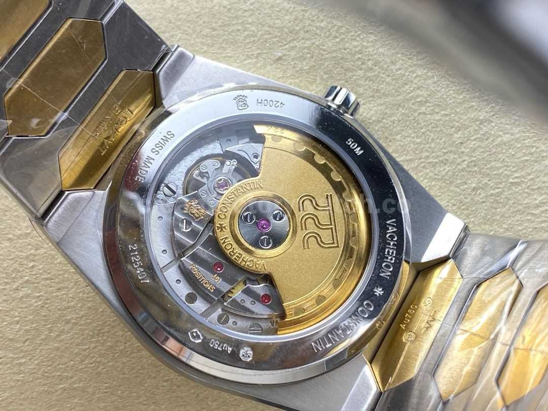 8+ Factory Vacheron Constantin Historiques 44018 37mm Half Yellow Gold Black Dial (8)