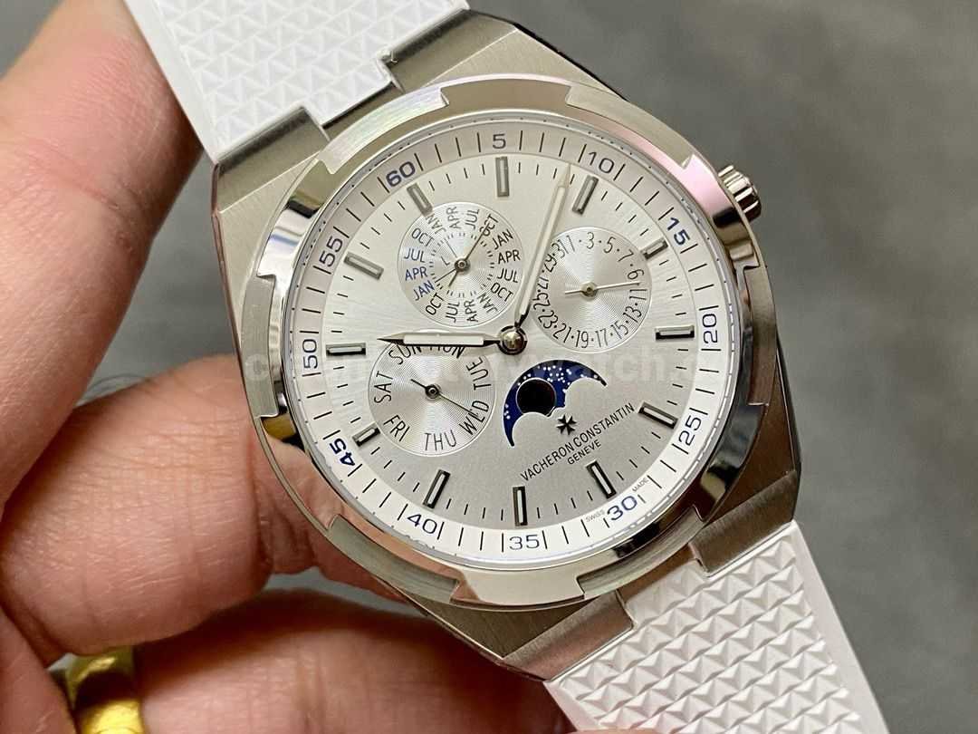 8F Factory Vacheron Constantin Overseas 4300V Perpetual Calendar 41.5mm Steel White Ru (5)