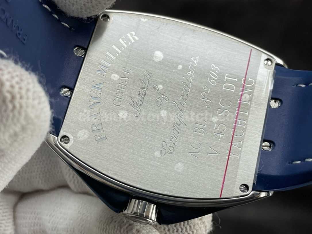 ABF Factory Franck Muller Vanguard V45 44mm Steel Rubber Strap Blue Dial (2)