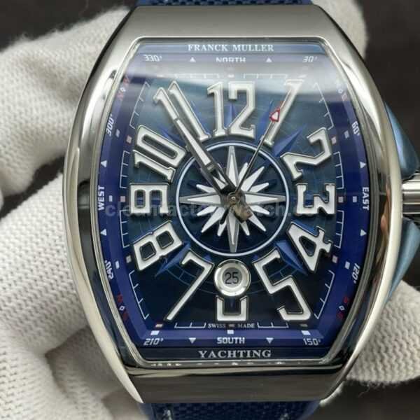 ABF Factory Franck Muller Vanguard V45 44mm Steel Rubber Strap Blue Dial