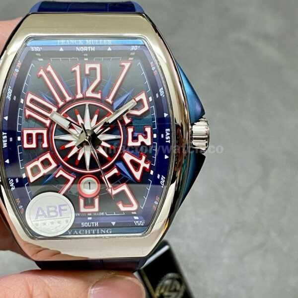 ABF Factory Franck Muller Vanguard V45 44mm Steel Rubber Strap Blue Dial