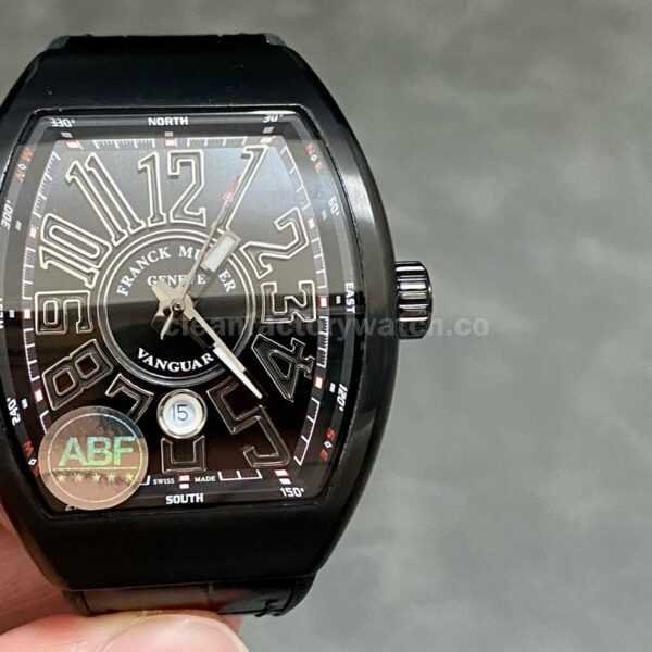 ABF Factory Franck Muller Vanguard V45 44mm Steel Rubber Strap Full Black Dial