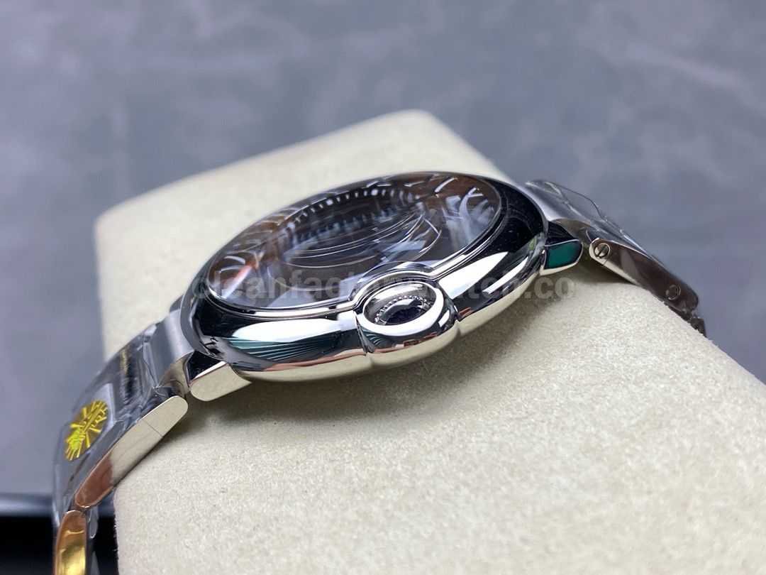 AF Factory Cartier Ballon Bleu 42mm Full Steel Roman Numerals Brown Dial (1)