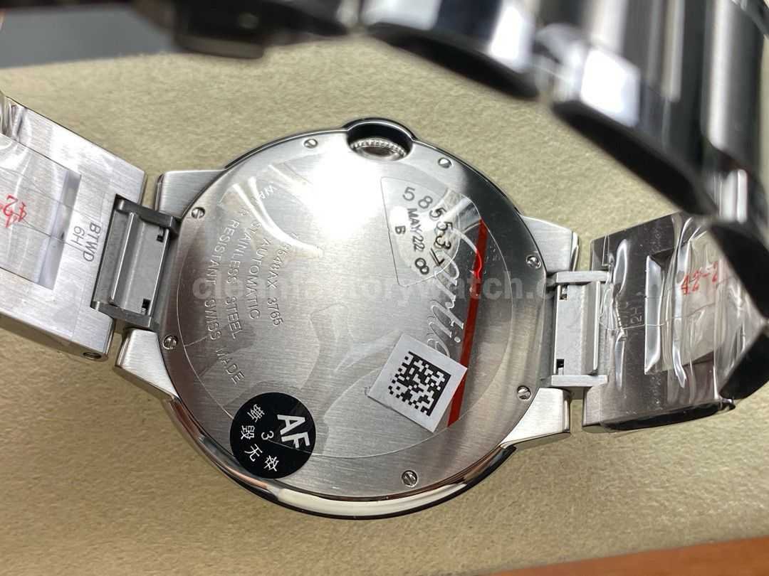 AF Factory Cartier Ballon Bleu 42mm Full Steel Roman Numerals Brown Dial (5)