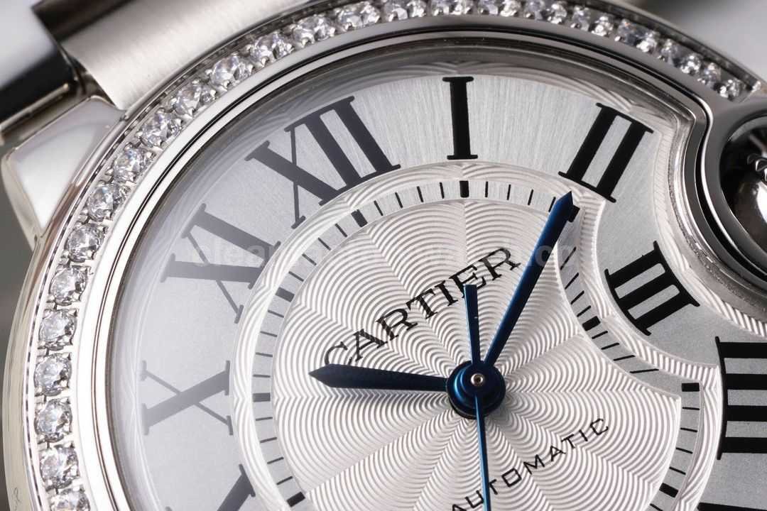 AF Factory Cartier Ballon Bleu W4BB0023 33mm Diamond Bezel Full Steel Roman Numerals Silver D (8)