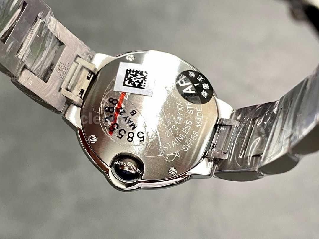 AF Factory Cartier Ballon Bleu W4BB0029 28mm Full Steel Roman Numerals&Diamond Silver Dial (4)