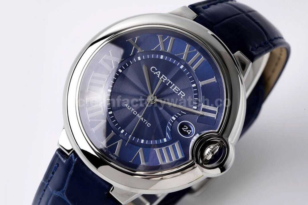 AF Factory Cartier Ballon Bleu WSBB0025 42mm Steel Leather Strap Roman Numerals Blue Dial (2)
