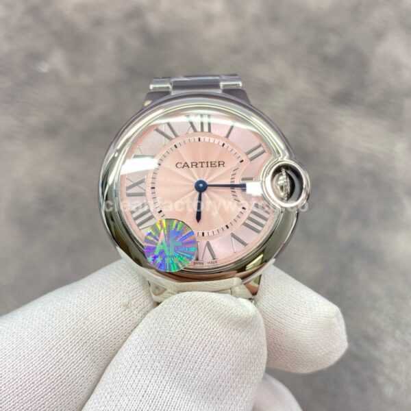 AF Factory Cartier Ballon Bleu WSBB0033 33mm Full Steel Pink Dial