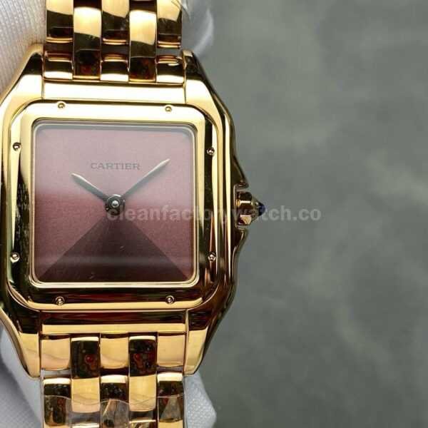 AF Factory Cartier Panthère 27mm Full Rose Gold Red Dial