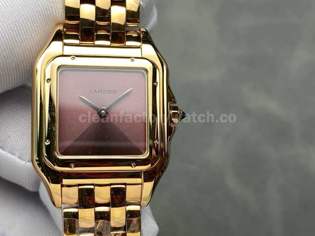 AF Factory Cartier Panthère 27mm Full Rose Gold Red Dial (3)