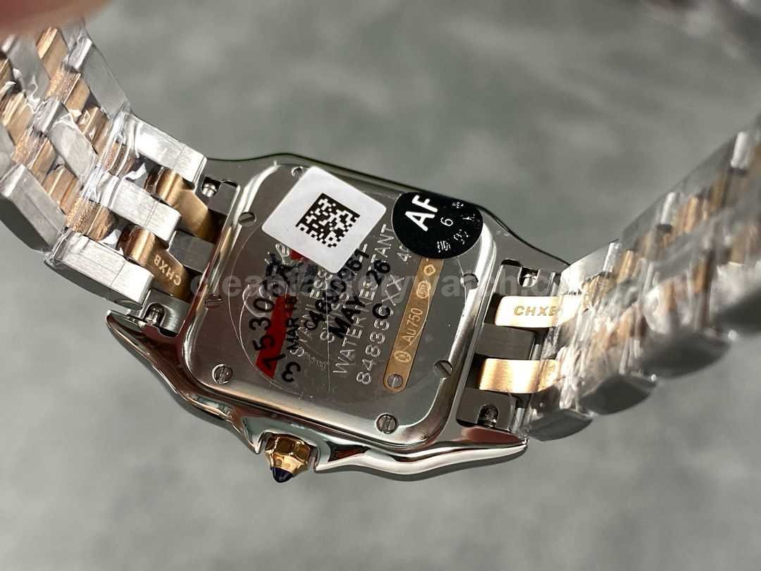 AF Factory Cartier Panthère W2PN0007 27mm Half Gold Roman Numerals Silver Dial (9)