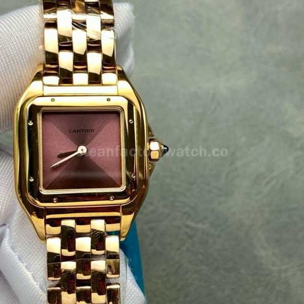 AF Factory Cartier Panthère WJPN0035 22mm Full Rose Gold Red Dial