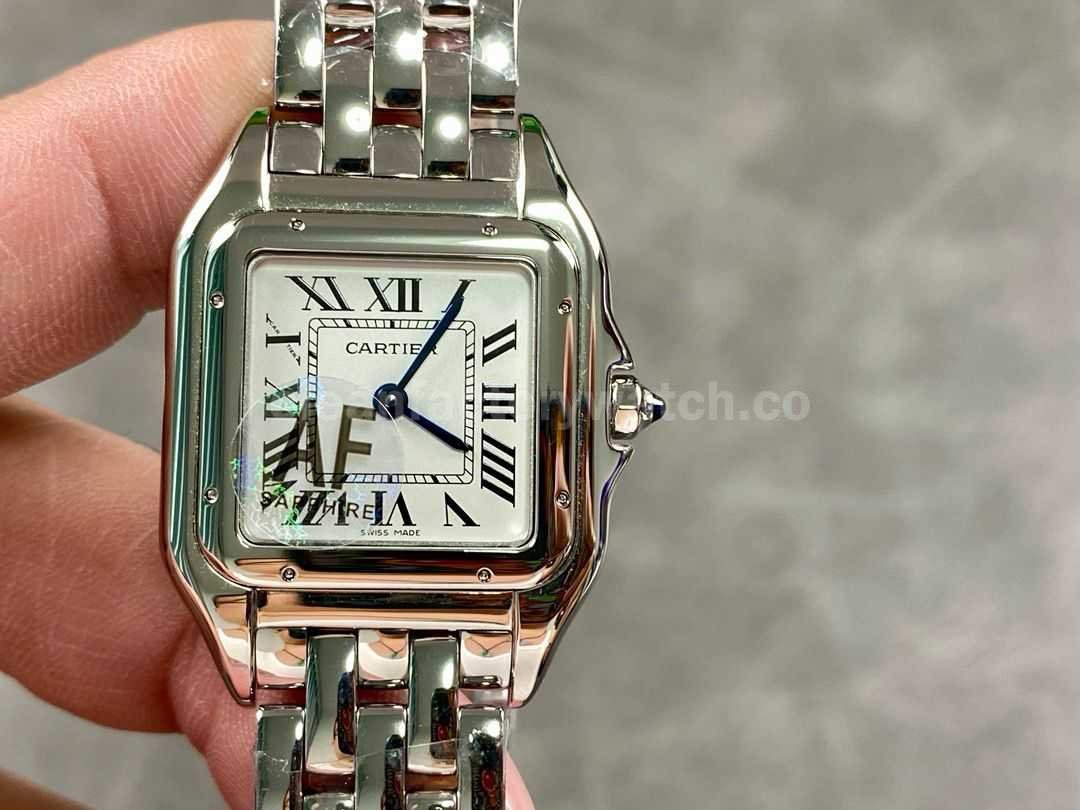 AF Factory Cartier Panthère WSPN0007 27mm Full Steel Roman Numerals Silver Dial (4)