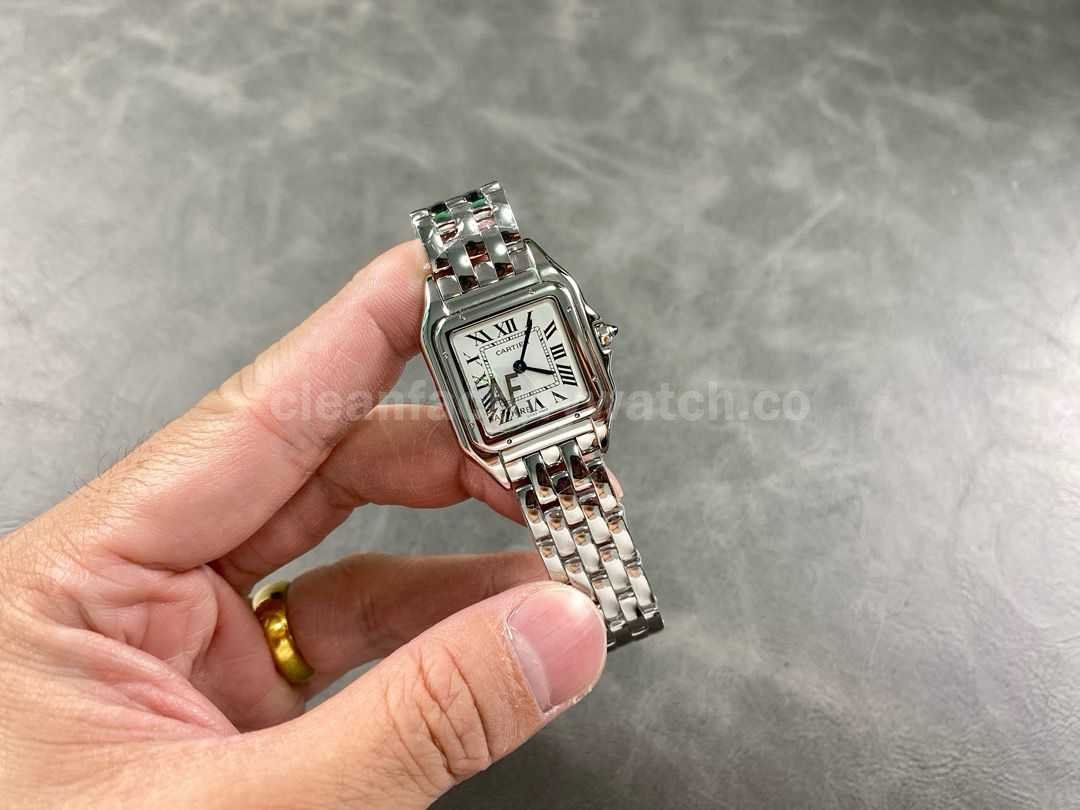 AF Factory Cartier Panthère WSPN0007 27mm Full Steel Roman Numerals Silver Dial (7)