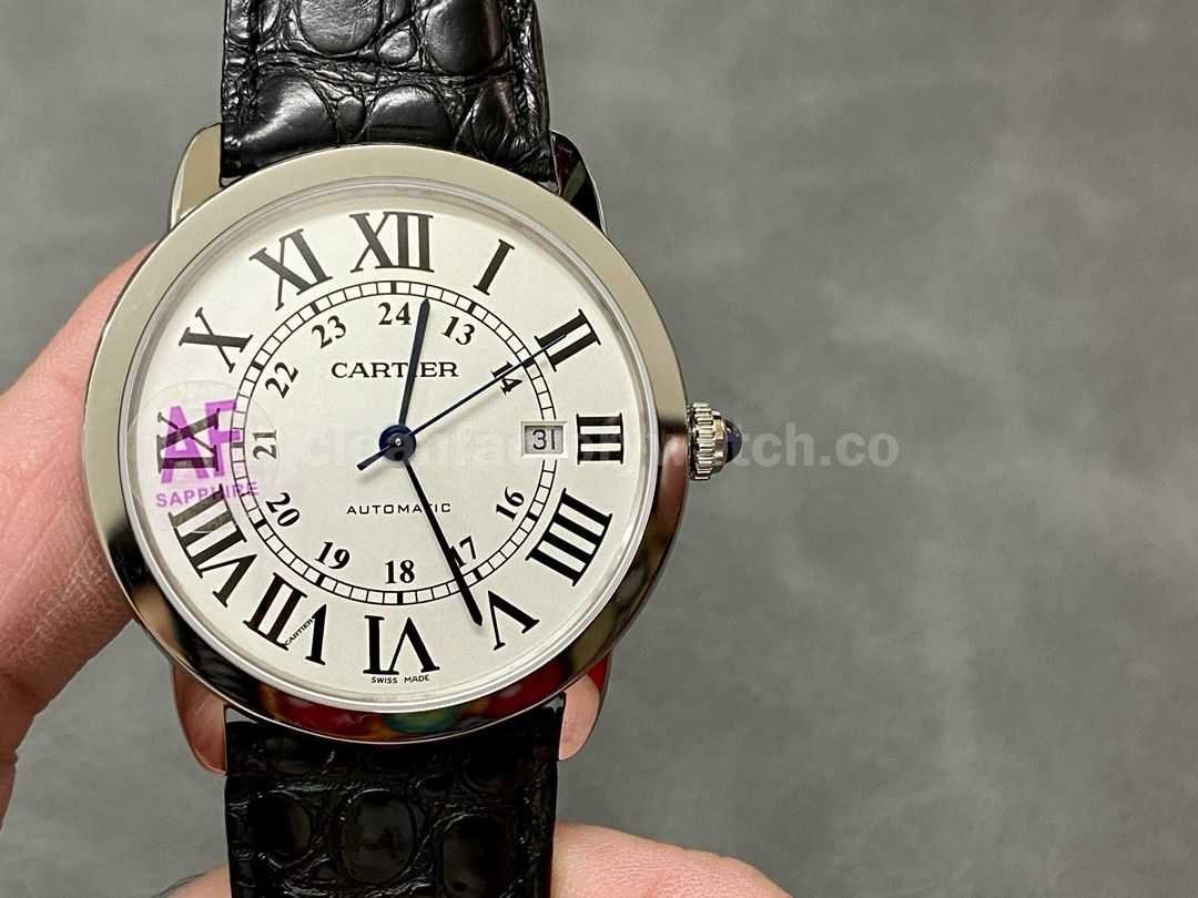 AF Factory Cartier Ronde Solo De Cartier W6701011 42mm Steel Leather Strap Roman Numerals S (3)