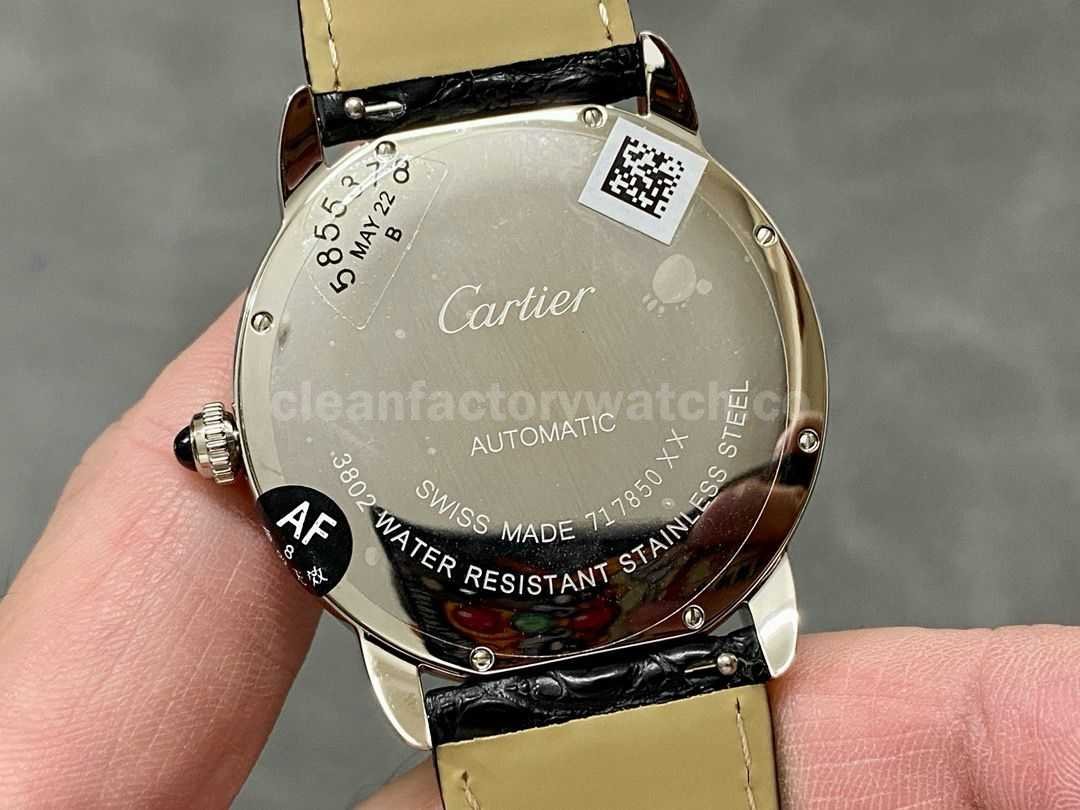 AF Factory Cartier Ronde Solo De Cartier W6701011 42mm Steel Leather Strap Roman Numerals S (6)