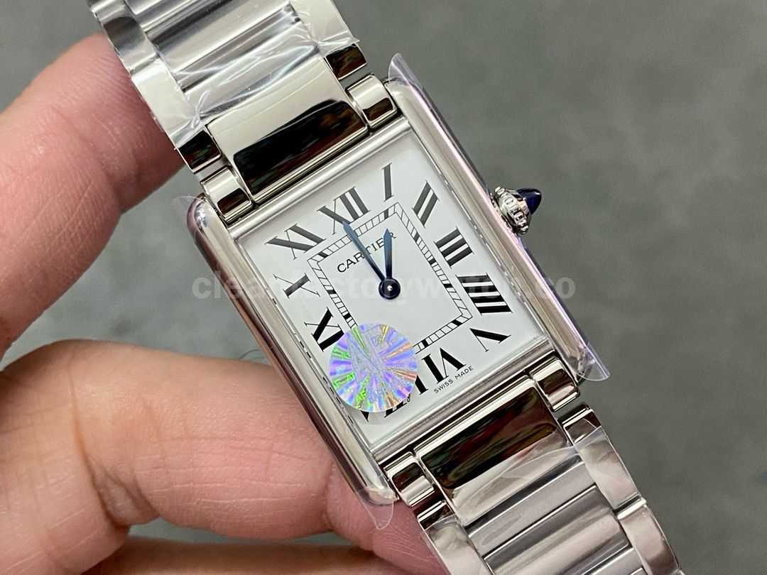AF Factory Cartier Tank WSTA0052 25.5mm Full Steel Roman Numerals White Dial (3)