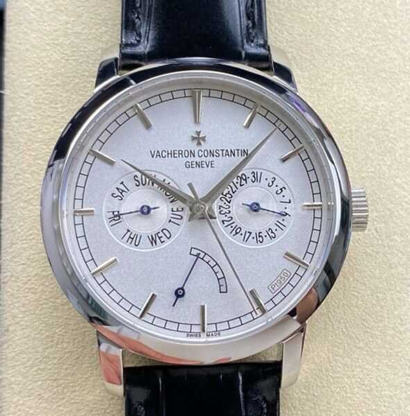 AI Factory Vacheron Constantin Traditionnelle 85290000P-9947 39.5mm Steel Leather Strap White Dial