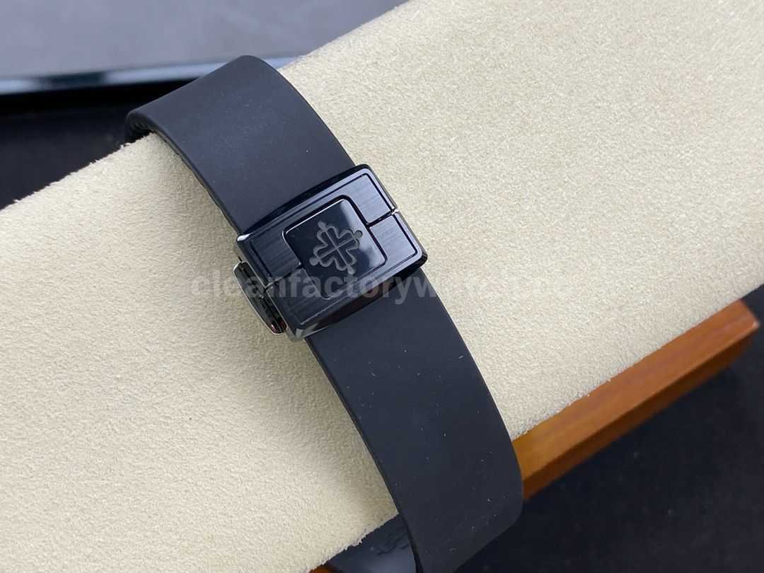 AMG Factory Customer Made Patek Philippe Nautilus PP5711 40mm Ceramics Black Rubber Strap Grey Dial (9)