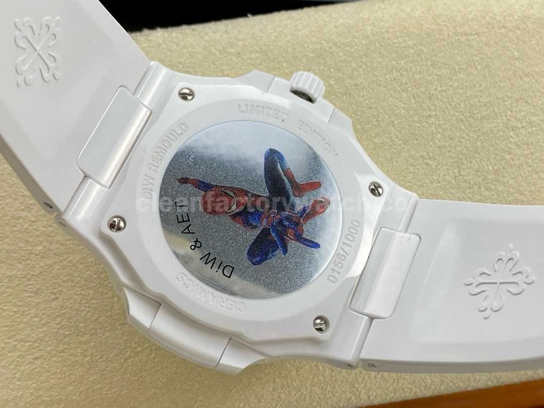 AMG Factory Customer Made Patek Philippe Nautilus PP5711 40mm Ceramics White Rubber Strap Pink (4)