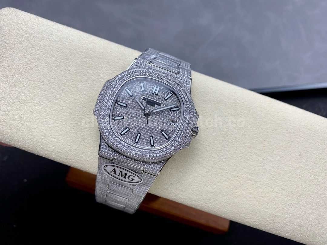 AMG Factory Patek Philippe Nautilus PP5711 40mm Small Diamond Bezel White GoldDiamond, Diam (4)