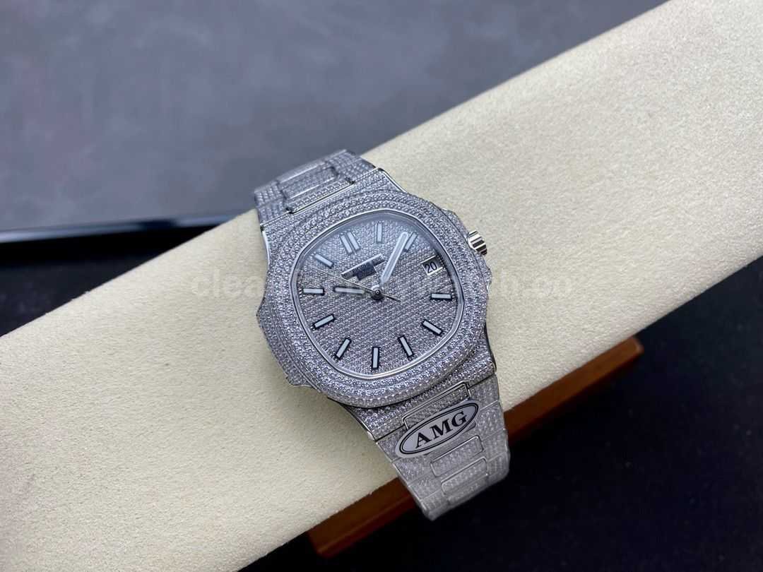 AMG Factory Patek Philippe Nautilus PP5711 40mm Small Diamond Bezel White GoldDiamond, Diamon (1)