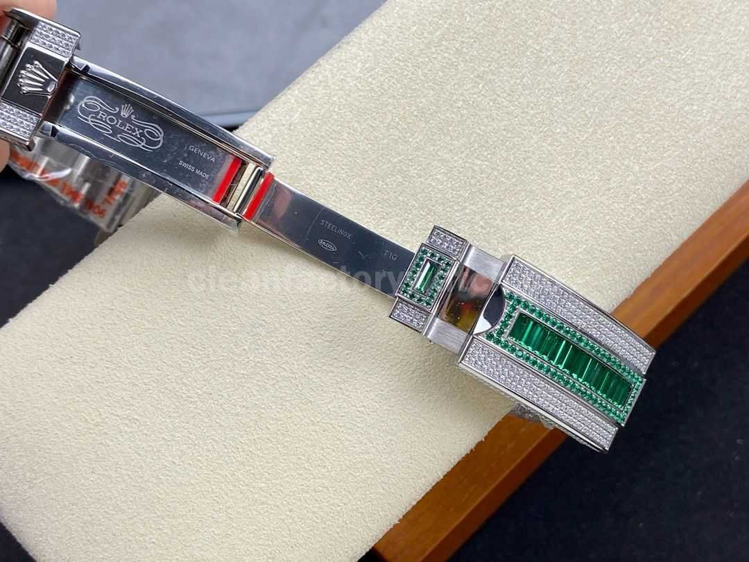 AMG Factory Rolex GMT Master II 116769TBR 74779BR 40mm Full 904L Half Green Bracelet Material Diamond (9)