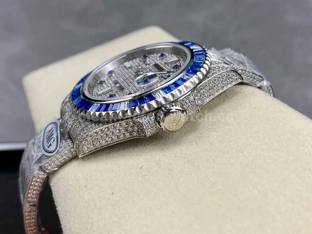 AMG Factory Rolex Submariner Date 116610 40mm Blue&White Diamond Bezel Full 904L&Diamond Blu (4)