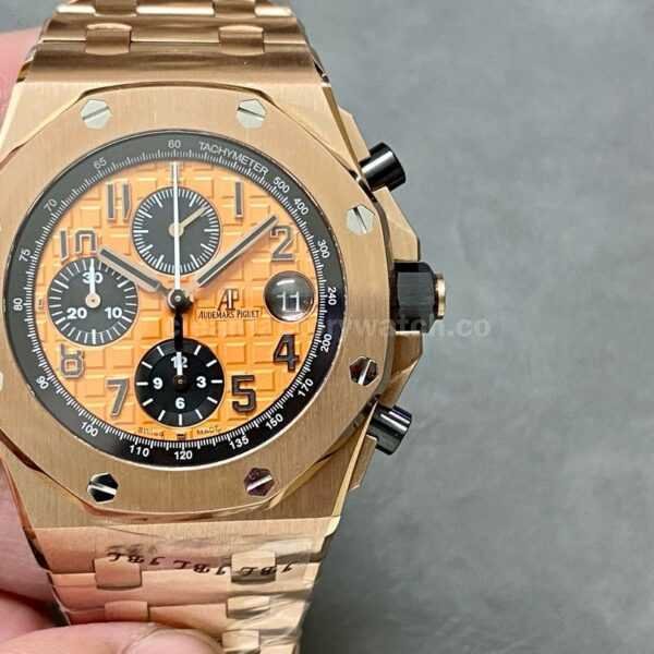 APF Factory Audemars Piguet Royal Oak Offshore Chronograph 26470OR.OO.1000OR.01 42mm Full Rose Gold Orange Dial