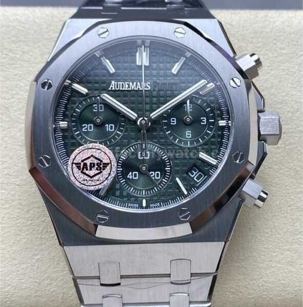 APS Factory Audemars Piguet Royal Oak Chronograph 26240ST.OO.1320ST.08 41mm Full Steel Green Dial