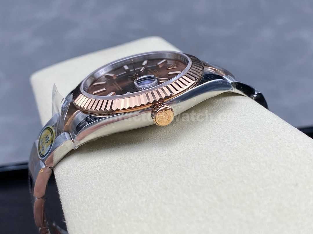 ARF Factory Counterweight Rolex Datejust 126331 0001 41mm Half Rose Gold Brown Dial (7)