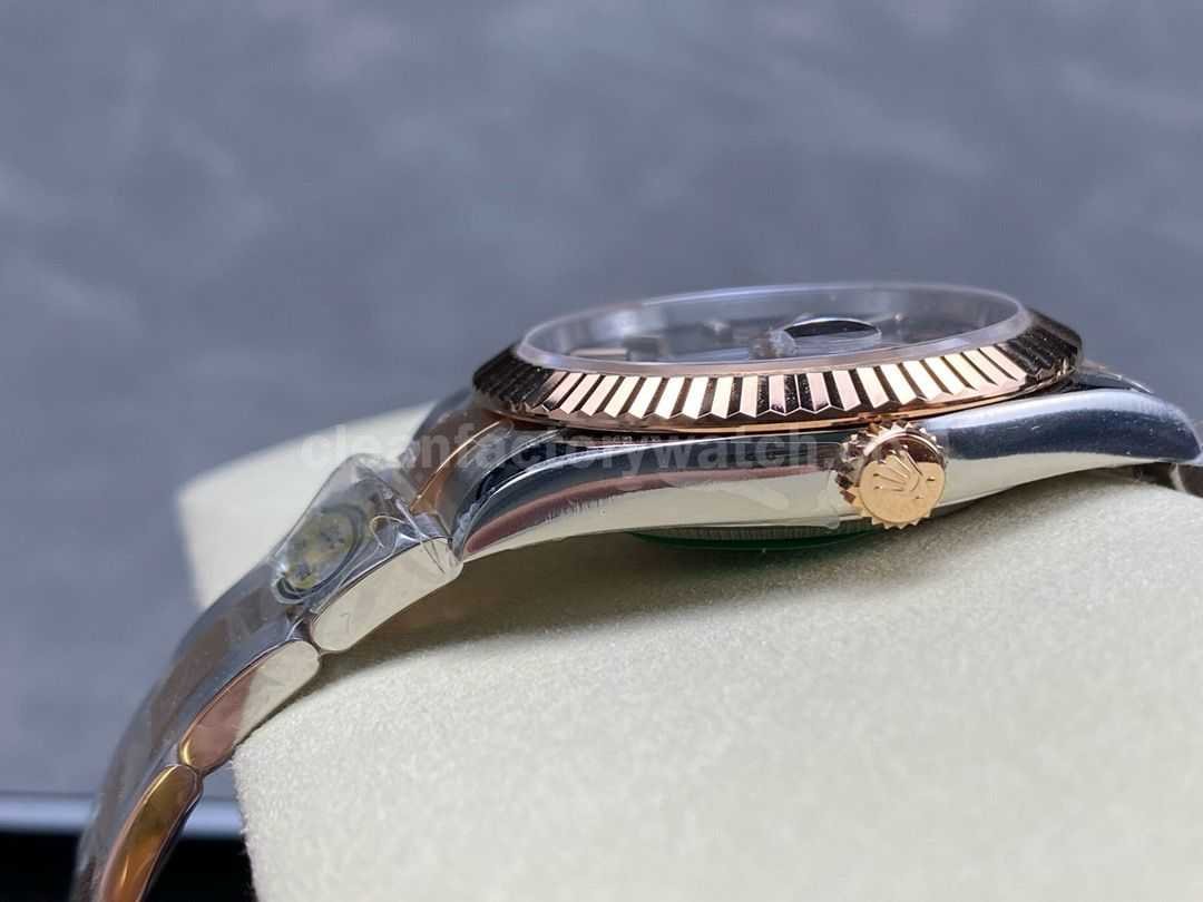 ARF Factory Counterweight Rolex Datejust 126331 41mm Half Rose Gold Black Dial (9)