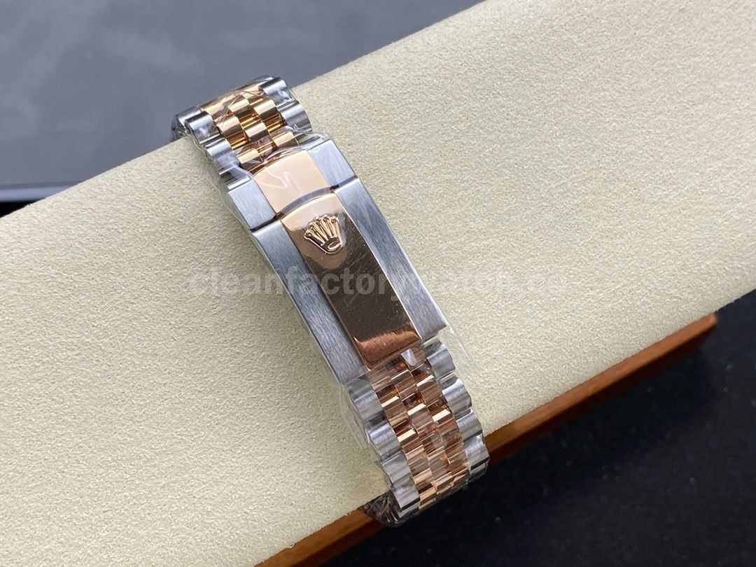ARF Factory Counterweight Rolex Datejust 126331 41mm Half Rose Gold Silver Dial Jubilee (5)