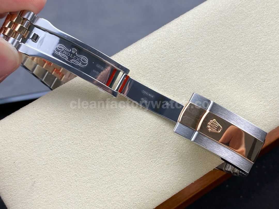 ARF Factory Counterweight Rolex Datejust 126331 41mm Half Rose Gold Silver Dial Jubilee (8)