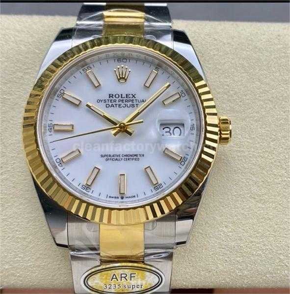 ARF Factory Counterweight Rolex Datejust 126333-0015 41mm Half Yellow Gold White Dial