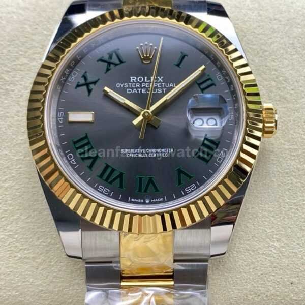 ARF Factory Counterweight Rolex Datejust 126333-0019 41mm Half Yellow Gold Roman Numerals Grey Dial