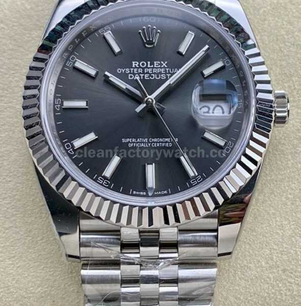ARF Factory Rolex Datejust 126334-0014 41mm White Gold&904L Grey Dial Jubilee