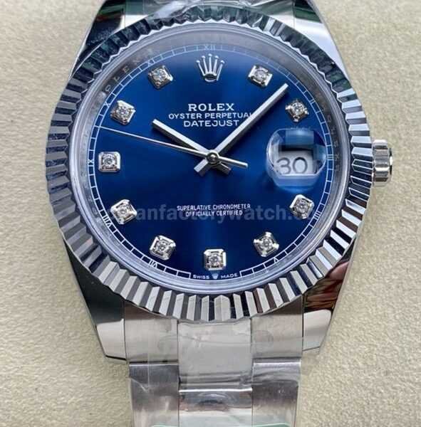 ARF Factory Rolex Datejust 41 126334-0015 41mm White Gold&904L Diamond Blue Dial
