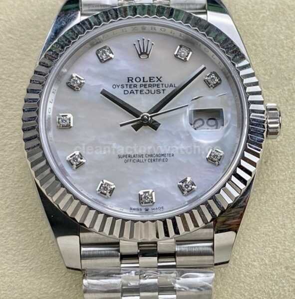 ARF Factory Rolex Datejust 126334-0020 41mm White Gold&904L Mother of pearl Diamond Dial Jubilee